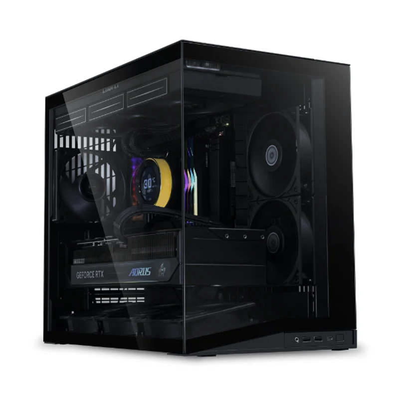 Lian Li O11 Dynamic Mini V2 Flow ATX / Micro-ATX / Mini-ITX PC Case (Black, White)