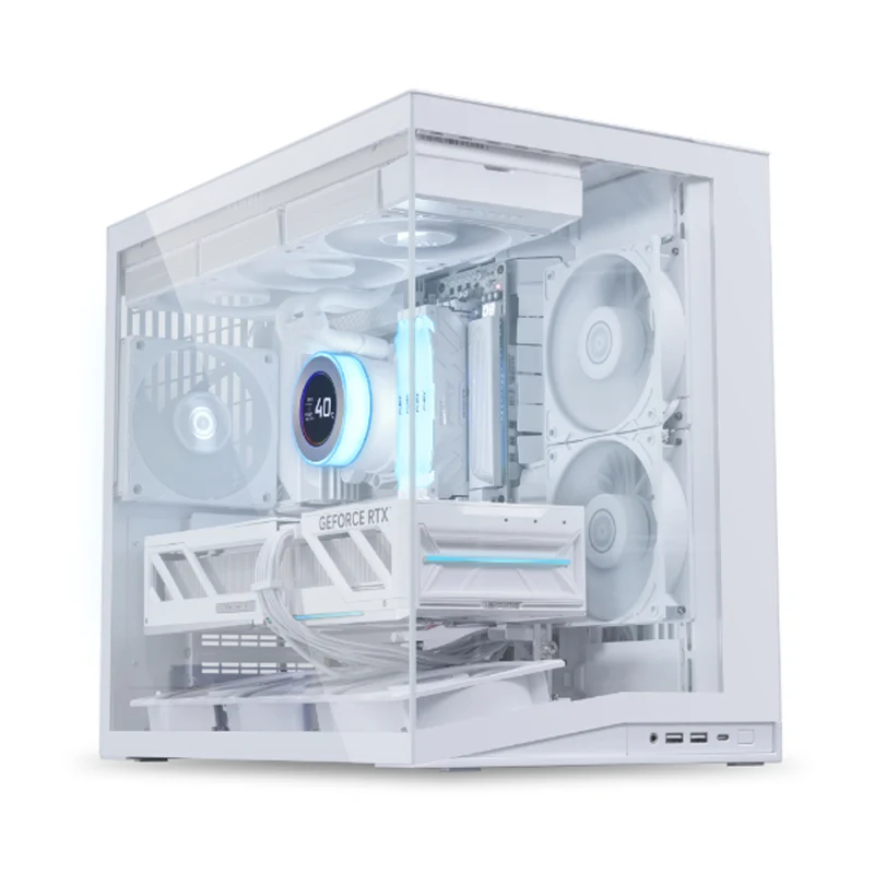 Lian Li O11 Dynamic Mini V2 Flow ATX / Micro-ATX / Mini-ITX PC Case (Black, White)