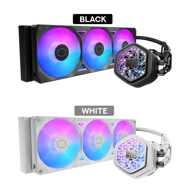 Cooler Master MasterLiquid Atmos II 360 VRM Fan CPU Cooler (Black, White)