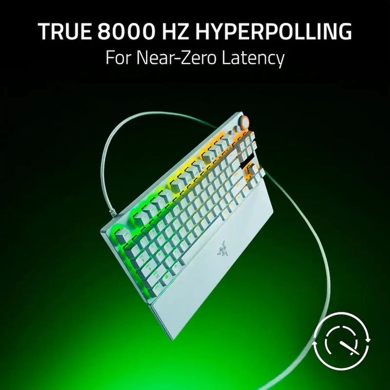 Razer Huntsman V3 Pro Tenkeyless 8KHz Analog Optical Esports Keyboard (White)