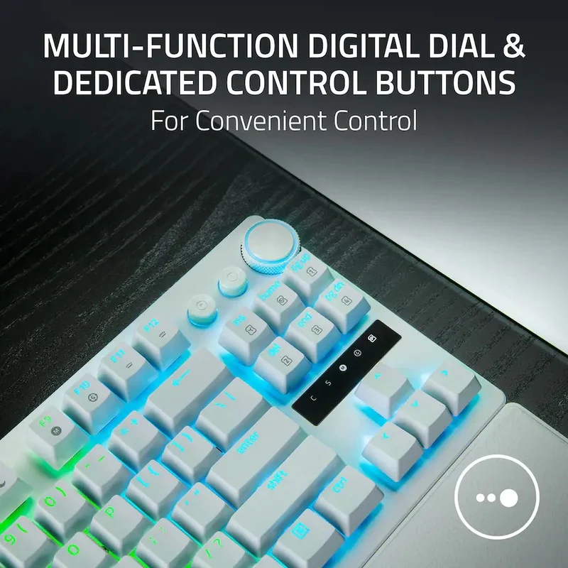 Razer Huntsman V3 Pro Tenkeyless 8KHz Analog Optical Esports Keyboard (White)