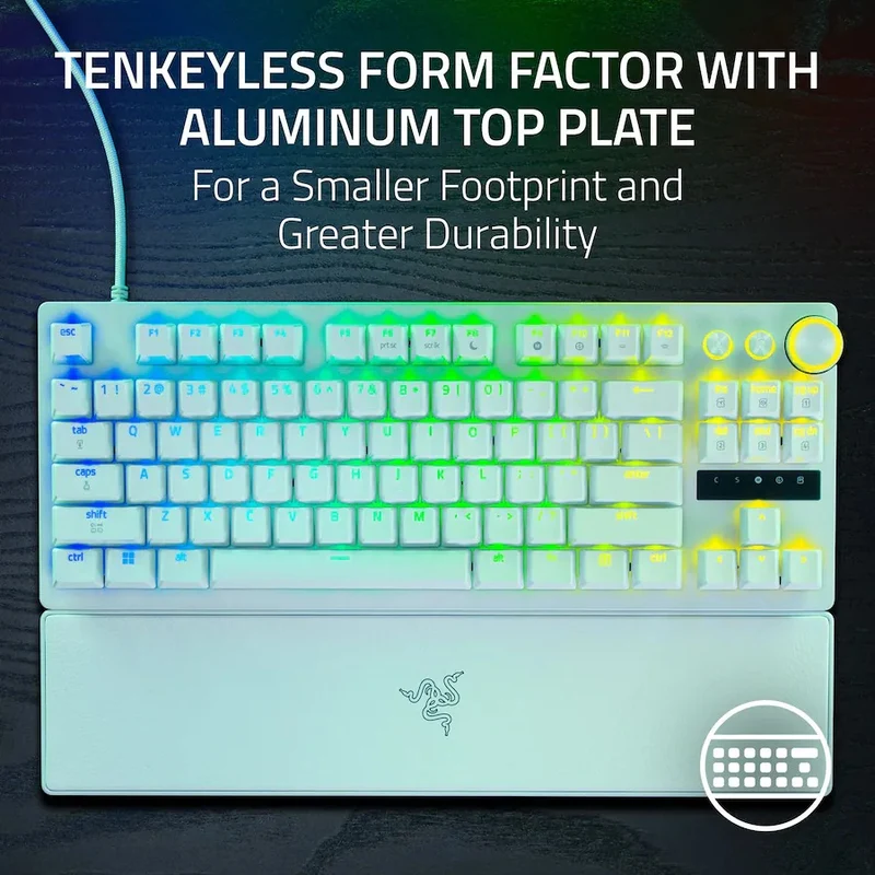 Razer Huntsman V3 Pro Tenkeyless 8KHz Analog Optical Esports Keyboard (White)