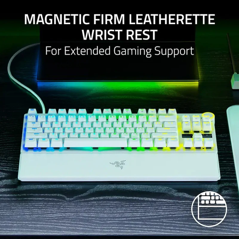 Razer Huntsman V3 Pro Tenkeyless 8KHz Analog Optical Esports Keyboard (White)