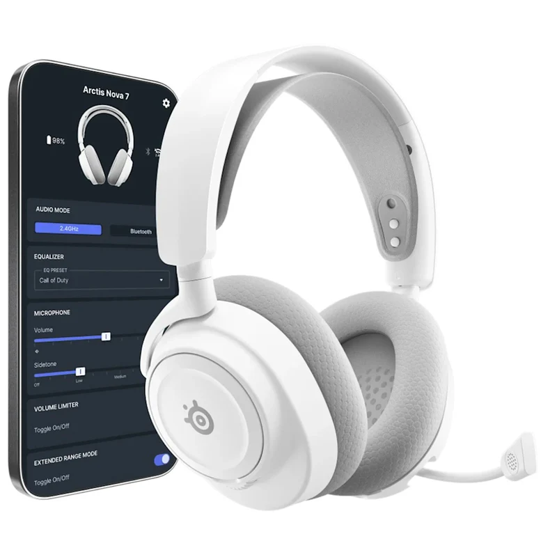 SteelSeries Arctis Nova 7P Gen 2 Wireless Gaming Headset for Playstation (White, Magenta, Black)