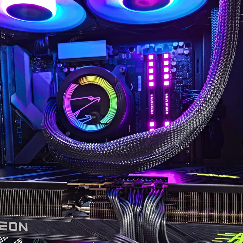 Optima D41 with DS8 Display Black Desktop Gaming PC | AMD Ryzen 7 7800X3D | 32GB RAM | 1TB SSD | RX 9070 XT | Windows 11 Pro