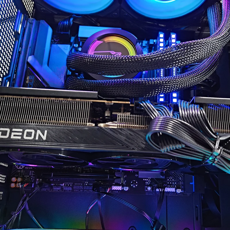 Optima D41 with DS8 Display Black Desktop Gaming PC | AMD Ryzen 7 7800X3D | 32GB RAM | 1TB SSD | RX 9070 XT | Windows 11 Pro