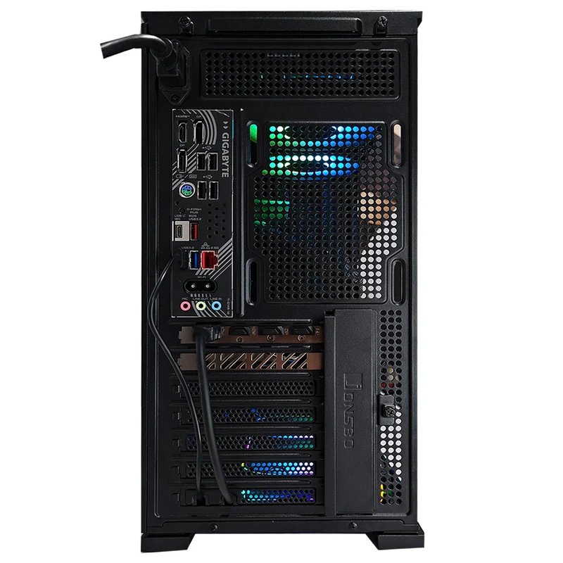 Optima D41 with DS8 Display Black Desktop Gaming PC | AMD Ryzen 7 7800X3D | 32GB RAM | 1TB SSD | RX 9070 XT | Windows 11 Pro