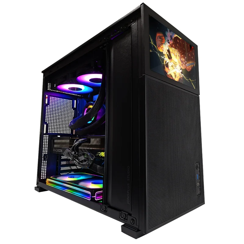 Optima D41 with DS8 Display Black Desktop Gaming PC | AMD Ryzen 7 7800X3D | 32GB RAM | 1TB SSD | RX 9070 XT | Windows 11 Pro