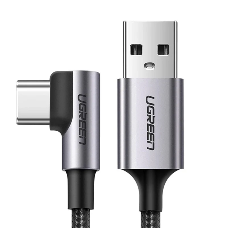 Ugreen Right Angle USB-A to USB-C Data Cable - 3m (Space Gray) (US284/70255)