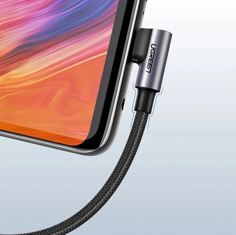 Ugreen Right Angle USB-A to USB-C Data Cable - 3m (Space Gray) (US284/70255)