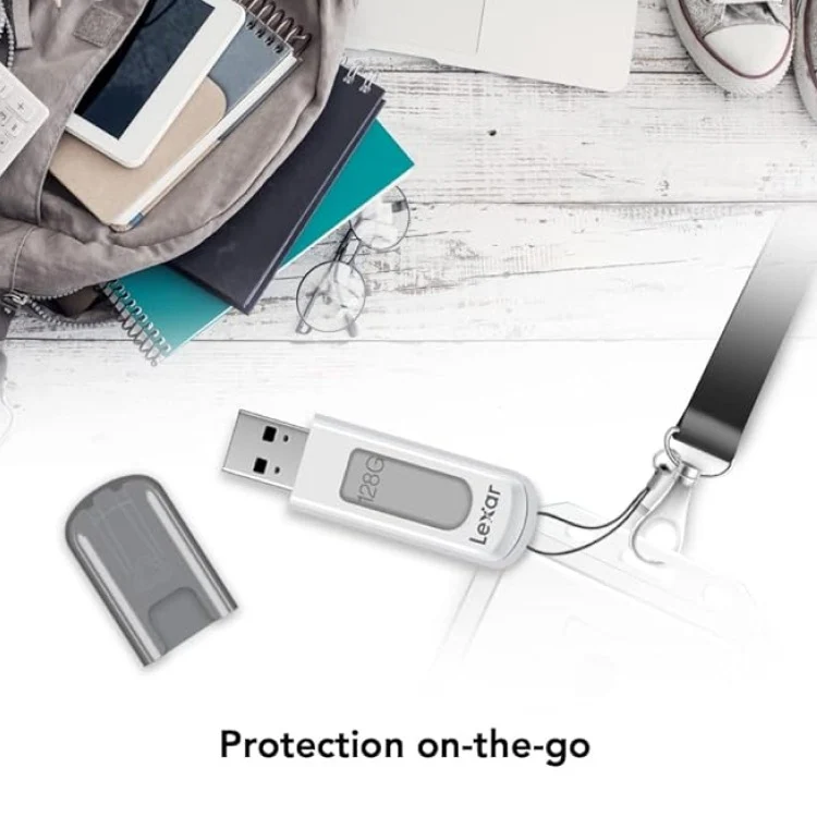 Lexar JumpDrive V100 128GB USB 3.2 Gen 1 100MB/s Read Flash Drive (LJDV100-128ABGY)