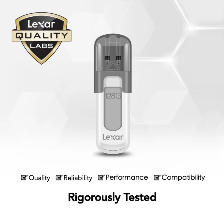 Lexar JumpDrive V100 128GB USB 3.2 Gen 1 100MB/s Read Flash Drive (LJDV100-128ABGY)