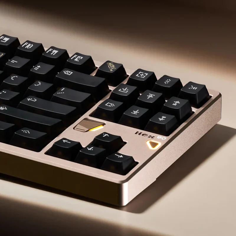 ATK x QK Hex80 RGB Wired 88 Keys Gasket Mount Aluminum CNC Case Hot-Swappable Mechanical Keyboard (Ti OWLAB Switch) (Anodized Grey, Anodized Purple, Anodized Sandgold, Spray Coated Babypink, Spray Coated Spark)