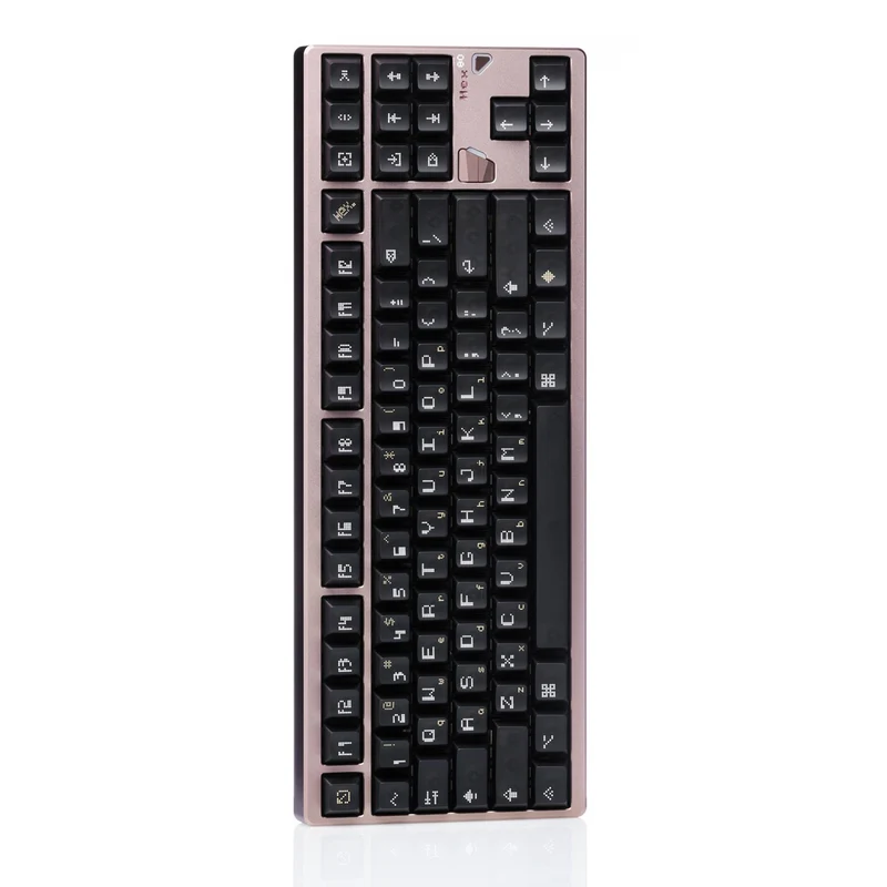 ATK x QK Hex80 RGB Wired 88 Keys Gasket Mount Aluminum CNC Case Hot-Swappable Mechanical Keyboard (Ti OWLAB Switch) (Anodized Grey, Anodized Purple, Anodized Sandgold, Spray Coated Babypink, Spray Coated Spark)