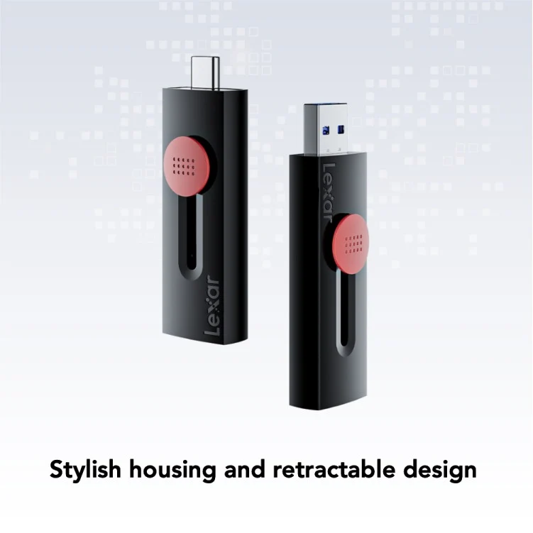 Lexar JumpDrive Dual Drive D300 USB 3.1 Type-C & Type-A 130MB/s Read Flash Drive (64GB, 128GB, 256GB)