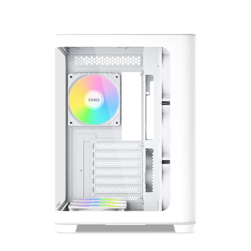 Sama V60 Mid-Tower Dual Chamber PC Case (Black, White)