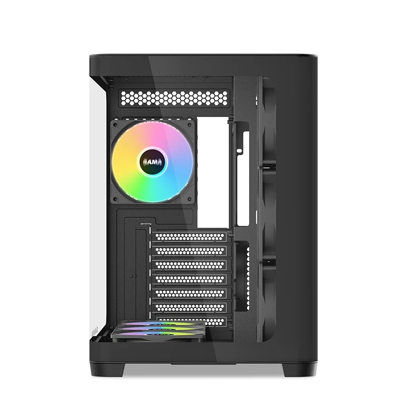 Sama V60 Mid-Tower Dual Chamber PC Case (Black, White)