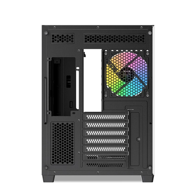 Sama V60 Mid-Tower Dual Chamber PC Case (Black, White)