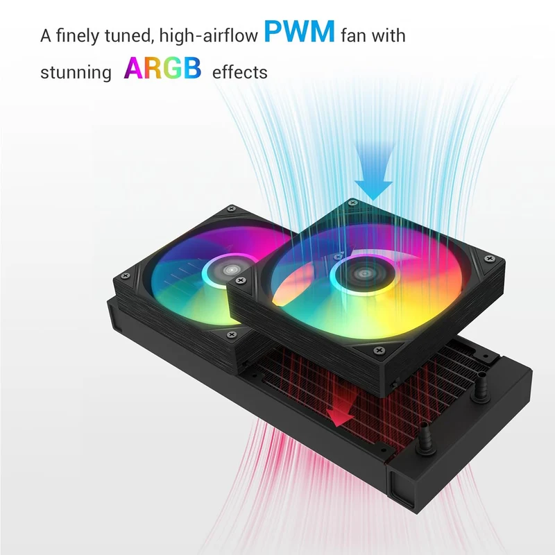 Sama L40 240mm ARGB AIO CPU Cooler (Black, White)