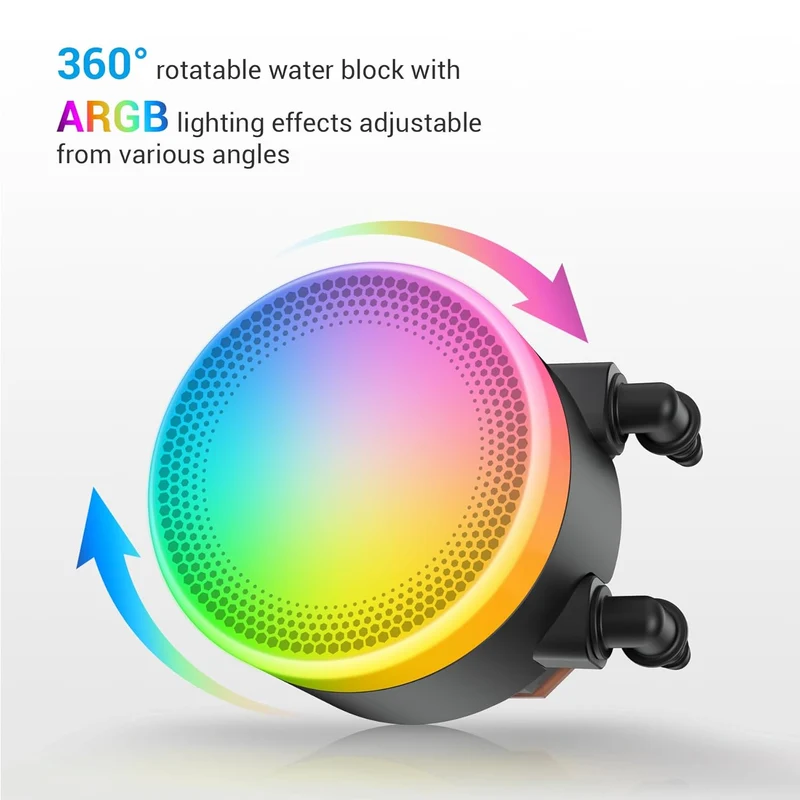 Sama L40 240mm ARGB AIO CPU Cooler (Black, White)