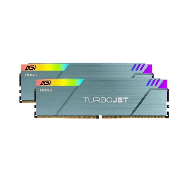 AGI TurboJet UD858 RGB 32GB (16GBx2) DDR5 6800MHz CL34 1.5V Gaming Memory Modules (Teal) (AGI6JPH16UD858-DC)