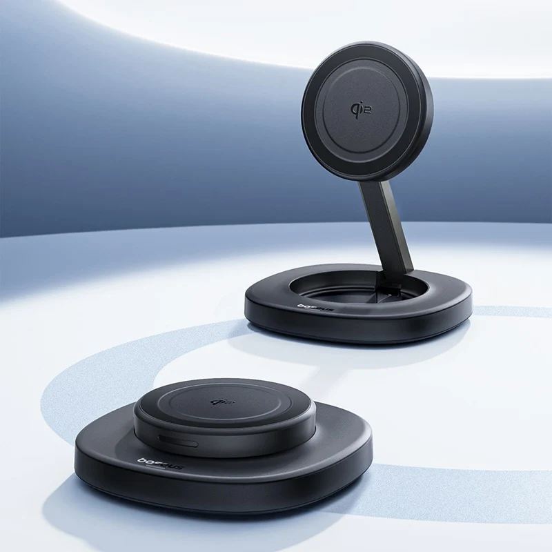 Baseus EnerFill FF11 Foldable Wireless Charger 15W includes USB-C to USB-C Data Cable 1M (Cosmic Black) (E0205200)