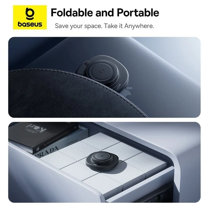 Baseus EnerFill FF11 Foldable Wireless Charger 15W includes USB-C to USB-C Data Cable 1M (Cosmic Black) (E0205200)