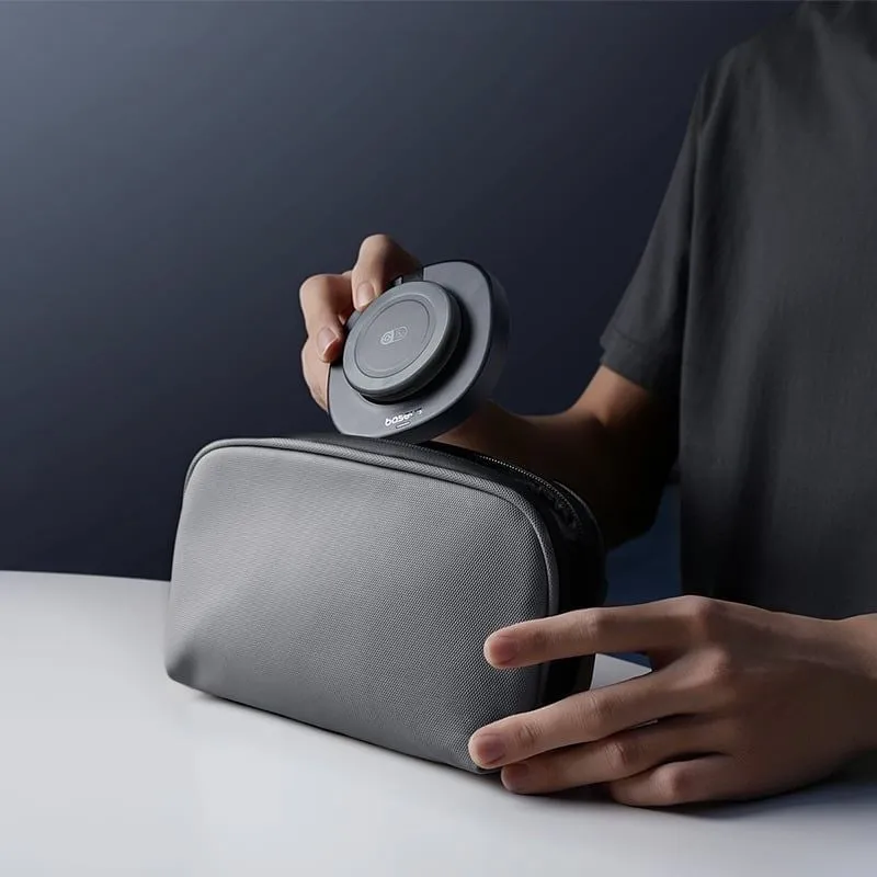 Baseus EnerFill FF11 Foldable Wireless Charger 15W includes USB-C to USB-C Data Cable 1M (Cosmic Black) (E0205200)