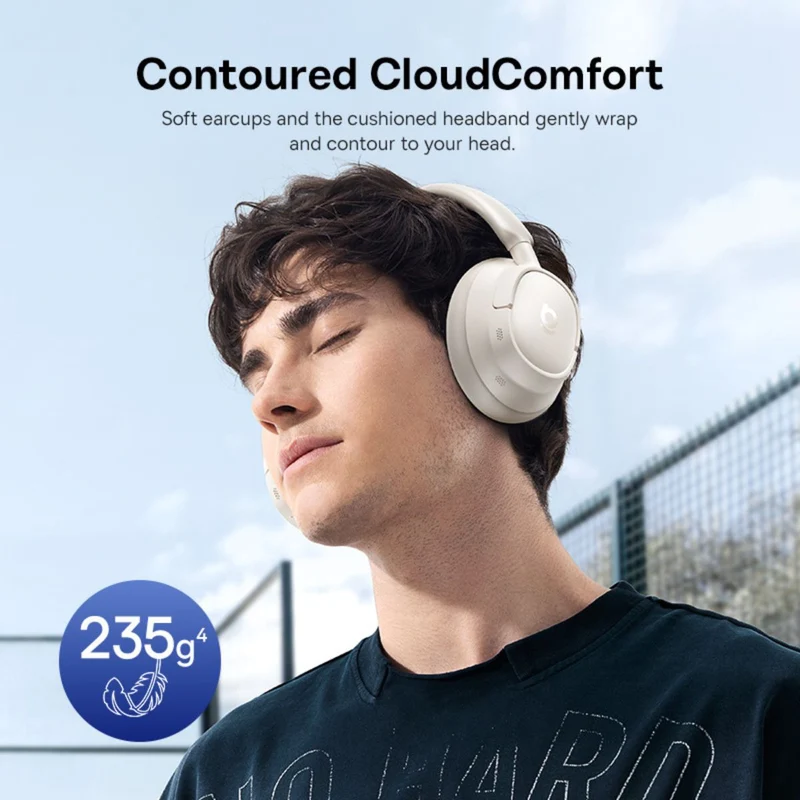 Baseus Bass BH1 NC Wireless Noise Cancelling Headphone (Starlight Off-White) (A0203702)