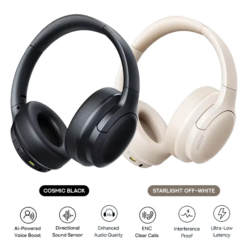 Baseus Bass BH1 Lite Wireless Headphone (Cosmic Black, Starlight Off-White)