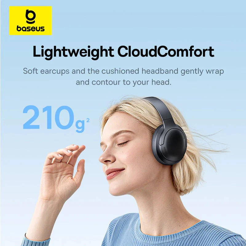 Baseus Bass BH1 Lite Wireless Headphone (Cosmic Black, Starlight Off-White)