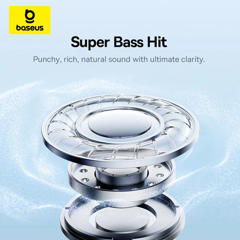 Baseus Bass BH1 Lite Wireless Headphone (Cosmic Black, Starlight Off-White)