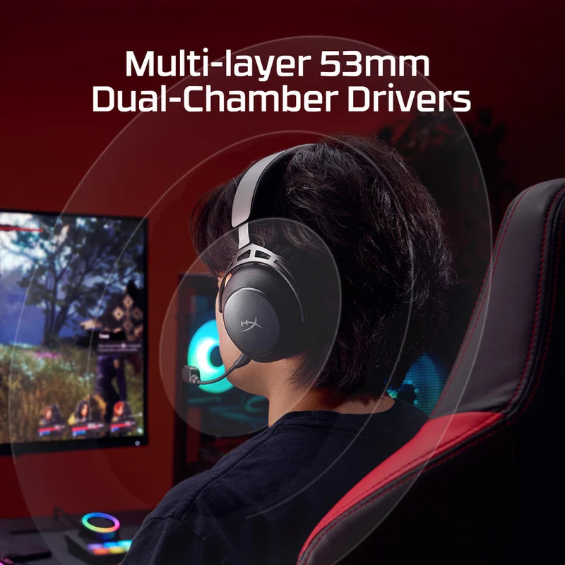 HyperX Cloud Alpha 2 Wireless Gaming Headset for PC/PS5/PS4/Nintendo Switch/Mobile (Black) (AJ5C7AA)