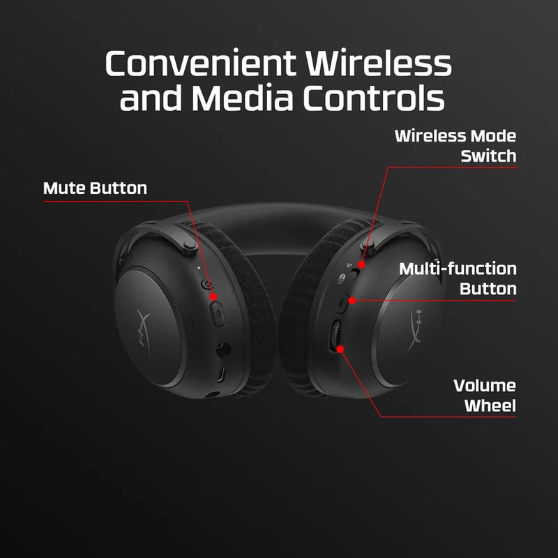 HyperX Cloud Alpha 2 Wireless Gaming Headset for PC/PS5/PS4/Nintendo Switch/Mobile (Black) (AJ5C7AA)