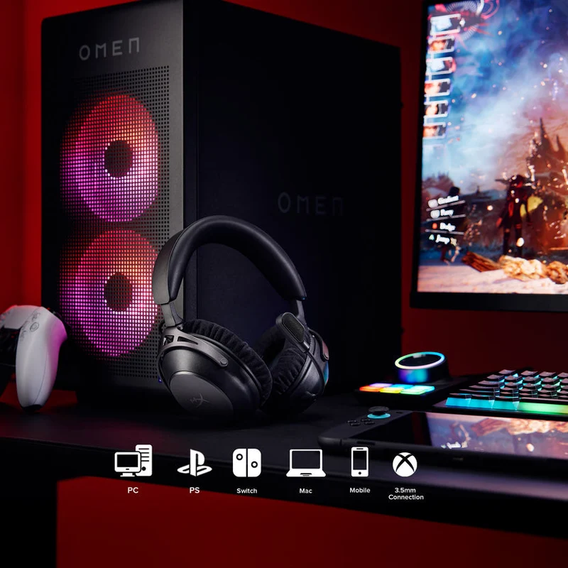 HyperX Cloud Alpha 2 Wireless Gaming Headset for PC/PS5/PS4/Nintendo Switch/Mobile (Black) (AJ5C7AA)