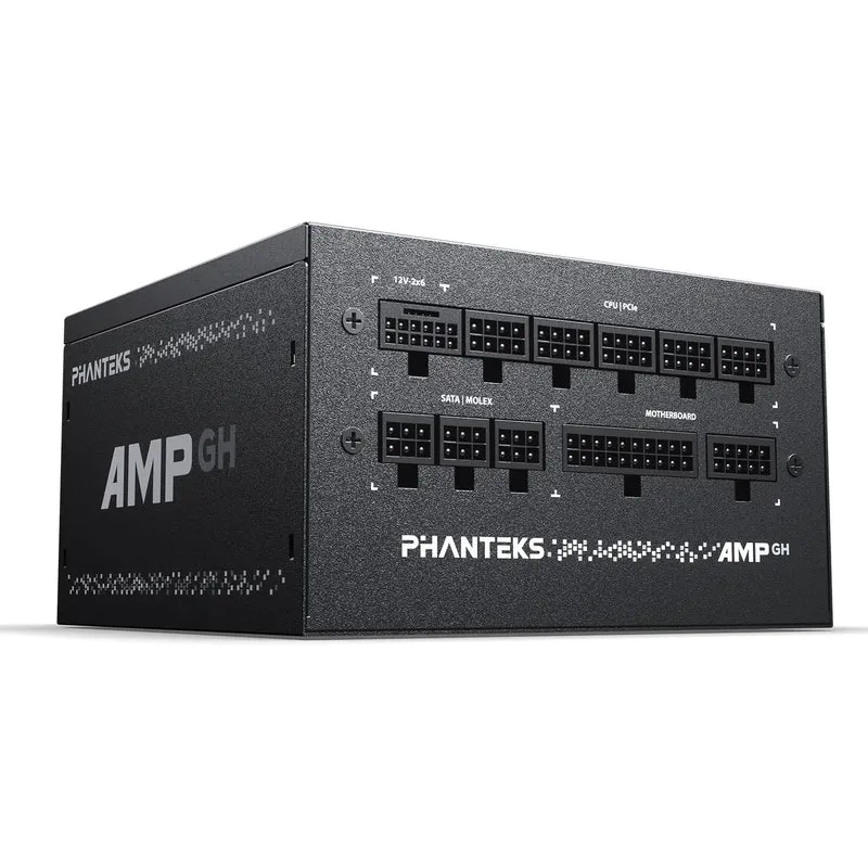 Phanteks AMP GH 850W Fully Modular 80+ Gold ATX 3.1 PCIe 5.1 Power Supply (Black, White)