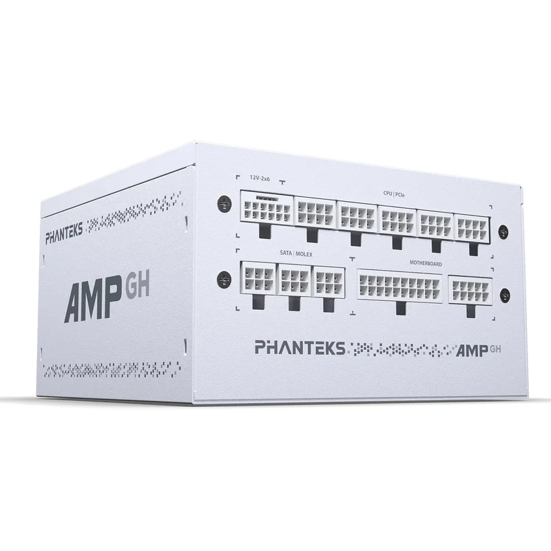 Phanteks AMP GH 850W Fully Modular 80+ Gold ATX 3.1 PCIe 5.1 Power Supply (Black, White)