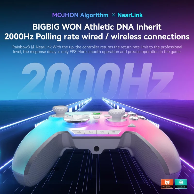 Bigbig Won Rainbow 3 Wireless Gaming Controller for Win 10&11 / Switch / Switch 2 / Android / iOS