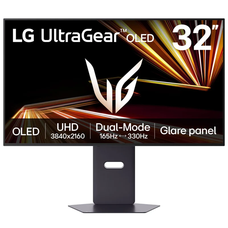 LG UltraGear 32GX850A-B 32" 4K UHD OLED (3840x2160) Dual Mode (UHD 165Hz / FHD 330Hz) 0.03ms GtG Gaming Monitor with Tilt, Height, Swivel & Pivot Adjustment