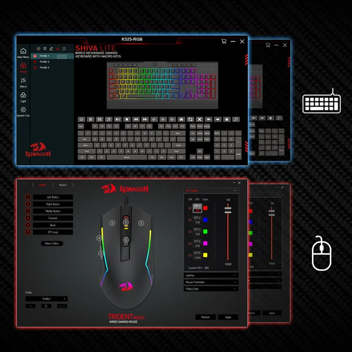 Redragon S151 Gaming Essentials Wired Keyboard & Mouse Bundle (Black)