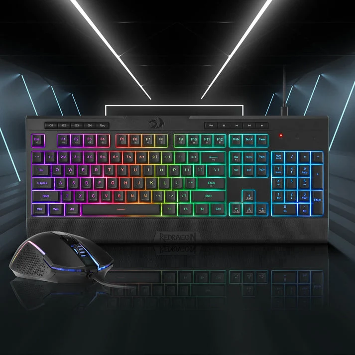Redragon S151 Gaming Essentials Wired Keyboard & Mouse Bundle (Black)