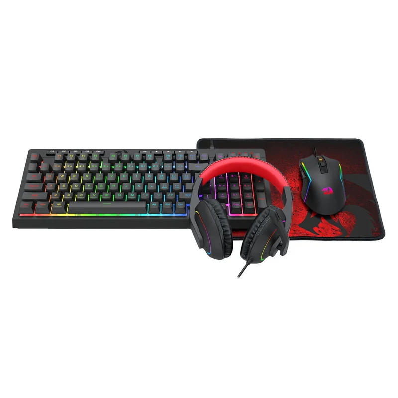 Redragon S148 4-in-1 Gamer Bundle (Wired Backlighting Keyboard, Mouse, Headset & Mouse Pad)
