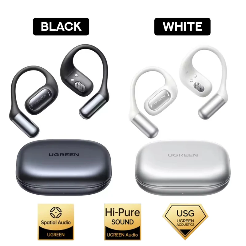 Ugreen FitBuds True Wireless Earbuds (Black, White)