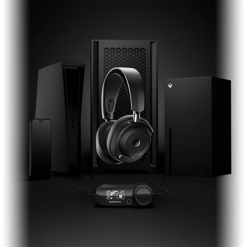 SteelSeries Arctis Nova Elite Hi-Res Wireless Gaming Headset for PC / Playstation / Nintendo Switch / Mobile / Xbox (Obsidian, Sage & Gold)