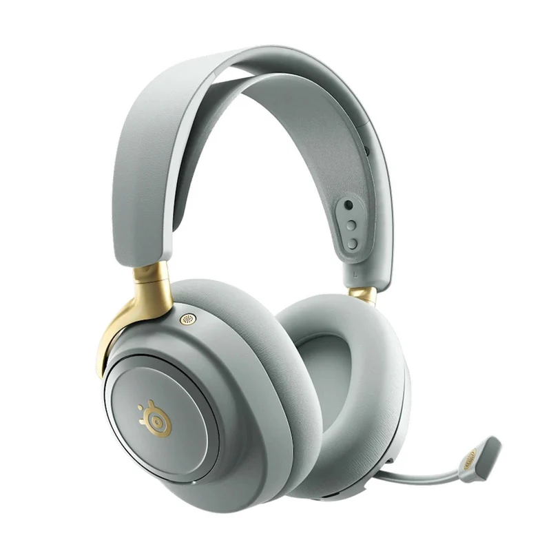 SteelSeries Arctis Nova Elite Hi-Res Wireless Gaming Headset for PC / Playstation / Nintendo Switch / Mobile / Xbox (Obsidian, Sage & Gold)