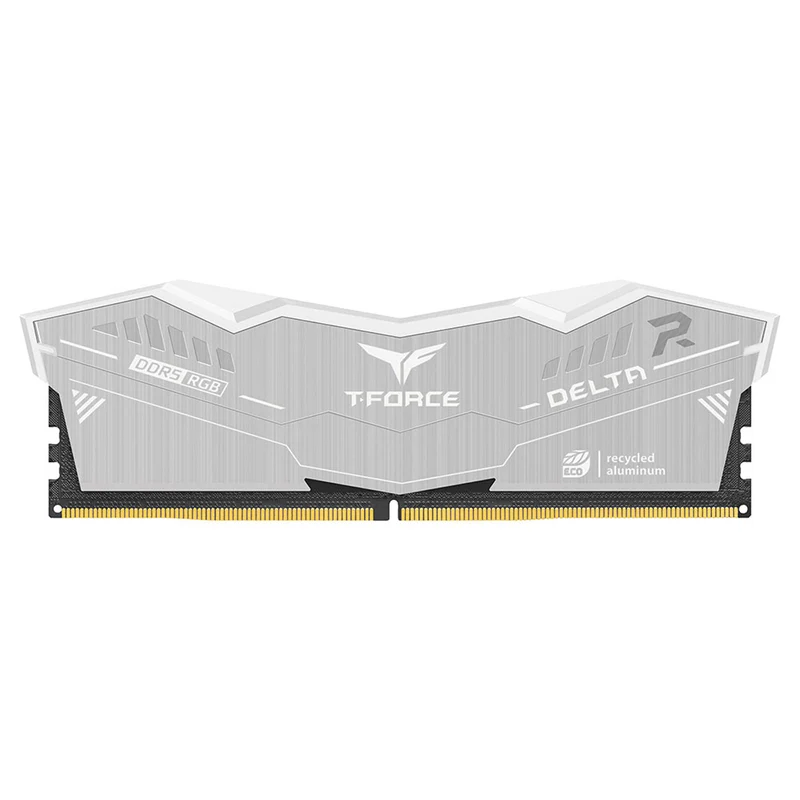 Teamgroup T-force Delta RGB ECO 32GB (2x16GB) DDR5 AMD EXPO 6000MHz CL38-46-46-84 1.35V Gaming Desktop Memory (Silver) (FF2D532G6000HC38JDC01)