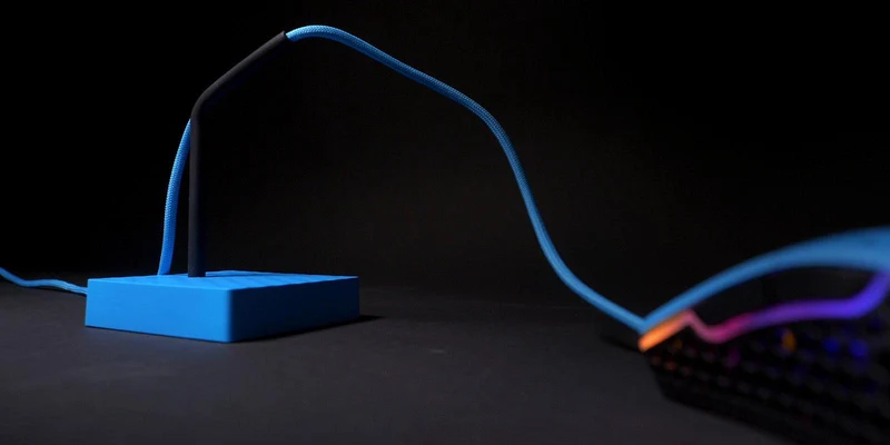 Cherry Xtrfy B4 Mouse Bungee For Smoother Gaming (Blue)