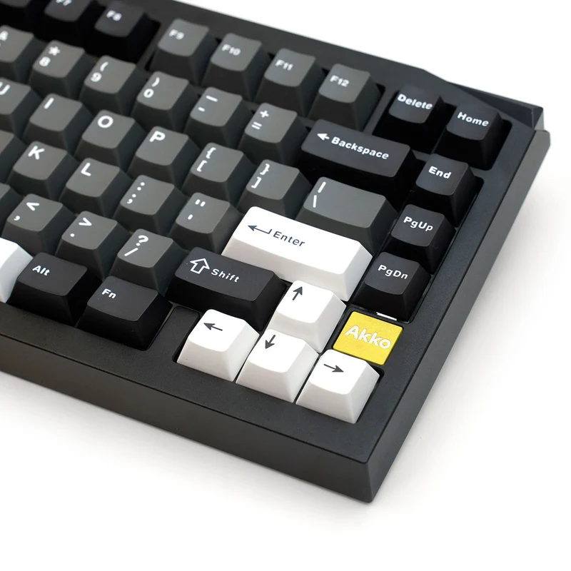 Akko Mineral 01 VIA Black & Silver Aluminum Curved Design Case Multi-Mode RGB Hot-Swappable Mechanical Keyboard (Akko Stellar Rose Switch)