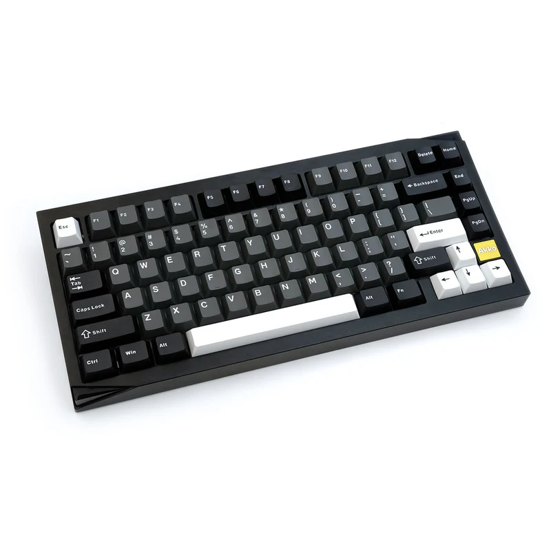 Akko Mineral 01 VIA Black & Silver Aluminum Curved Design Case Multi-Mode RGB Hot-Swappable Mechanical Keyboard (Akko Stellar Rose Switch)