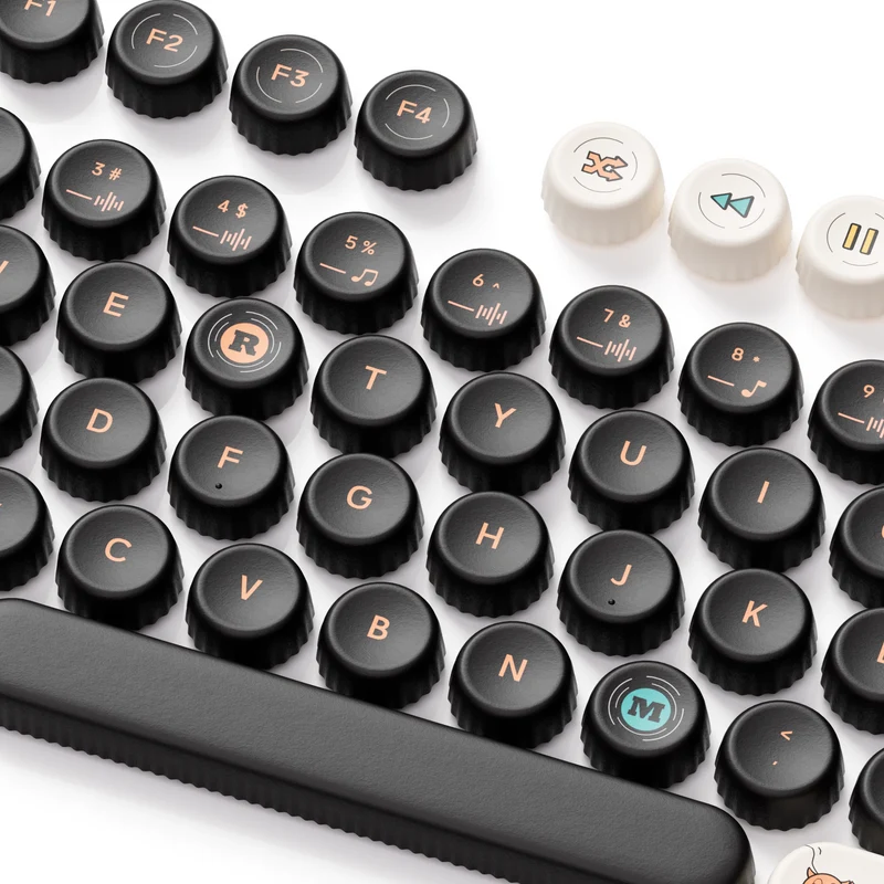Akko Punk Cat BottleCap Keycap Set BottleCap Profile 131 Keys